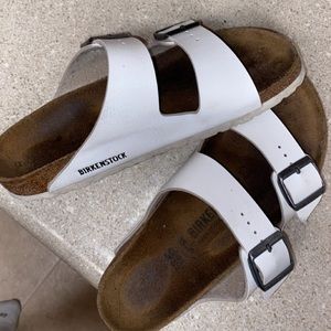 White 2 Strap Birkenstocks